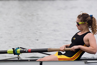one rower, end of stroke