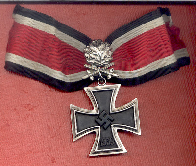 Knights Cross with Oakleaves and Crossed Swords Wound Badge in Black Knights Cross with Oakleaves and Crossed Swords Wound Badge in Black