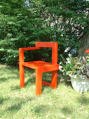 Copy of Rietveld's Steltman Chair, built by Doug and Matt