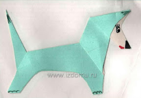 Киригами - собачка