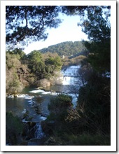 Beatiful view on waterfall