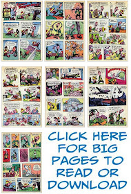 Thumbnail images of all the pages from Count Screwloose story from ACG comics Kilroys