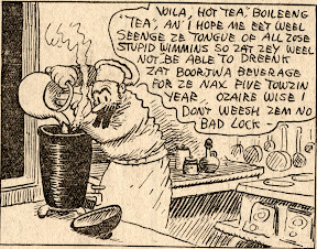 Mr. Weewee the French chef who works in the kitchen in George Herriman's Stumble Inn comic strip scan high-resolution