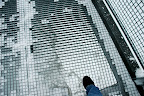 Out on the observation deck you can actually look down and see the sheer cliff of the mountain.