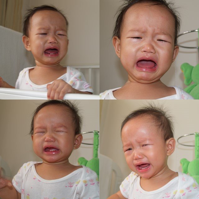 Zaria crying dramatically
