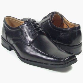z111 New Men's Classic Leather Three Eyelet Oxford Dress Shoes Black