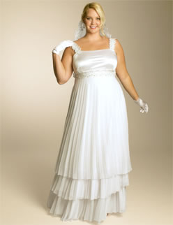 plus size~Madelaine white bridal gown/wedding dress