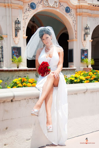Denise+Milani+wedding+gown+sexy+design