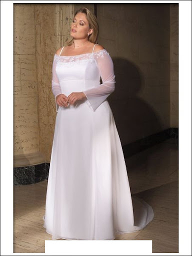 White color Aurora d'paradiso plus size wedding dress