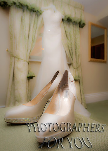 Brides Shoe + Wedding Gown