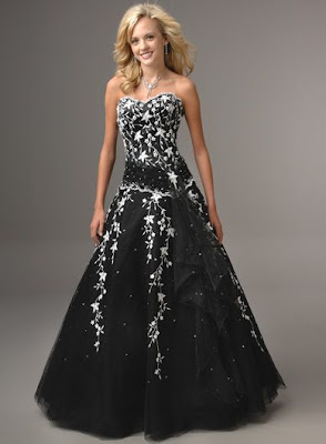 black prom dress V0098
