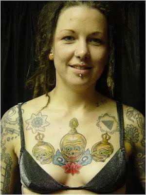 Sexy girl skull tattoo designs