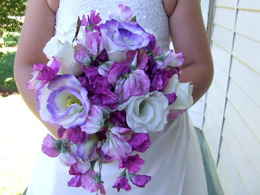 purple bridal bouquet