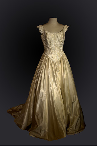 Gold Vintage Bridal Gown / Wedding Dress