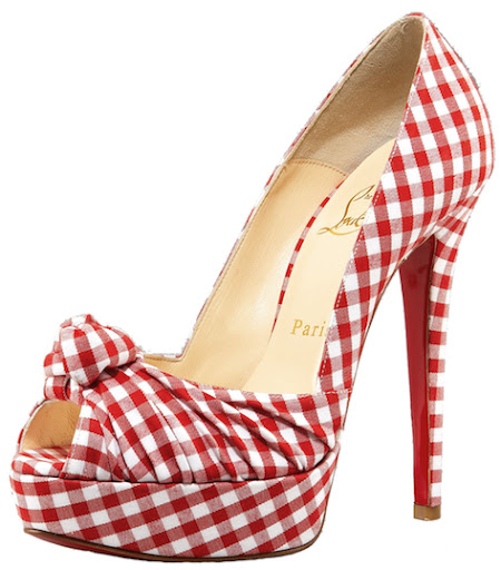 Greissimo Gingham Knot Pump Christian Louboutin Shoes