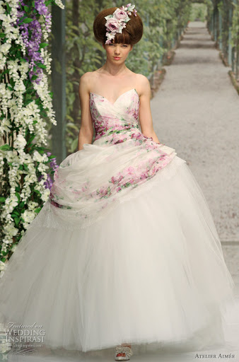 Wedding Gown + Pink Hues
