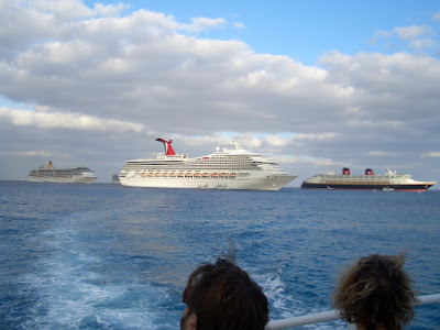 ... compared to the cruise ship.
