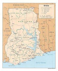 map of ghana regions. Map Of Ghana