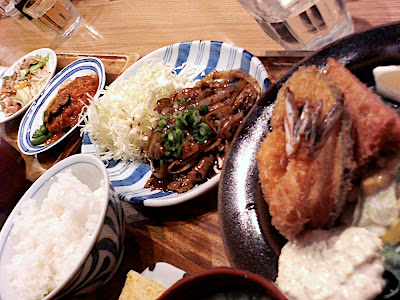 menú del día japonés 定食 中田中 Nakatanaka lunch special