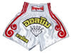 White Diamond Satin Muay Thai Shorts