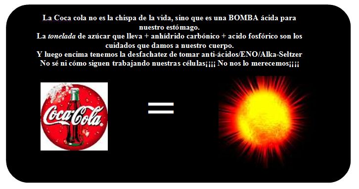La Coca Cola es una bomba ácida para nuestro estómago