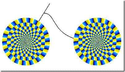 ilusion - bicicleta con ruedas moviendose