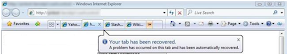 Internet Explorer 8 beta 1 Features: Automatic Crash Recovery