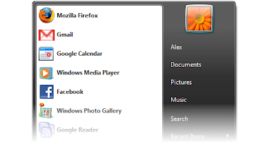 Mozilla Prism - start menu