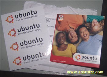 ubuntu CD and stickers