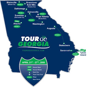 Tour de Georgia map