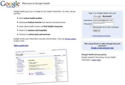 Google Health Login