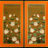 Mevar School &ndash; Orange Indian Lilies (20" x 10") $375