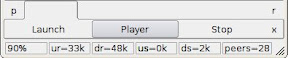Barra de estado do qsopcast qsopcast status bar
