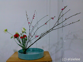o-shakei (moribana) in suiban