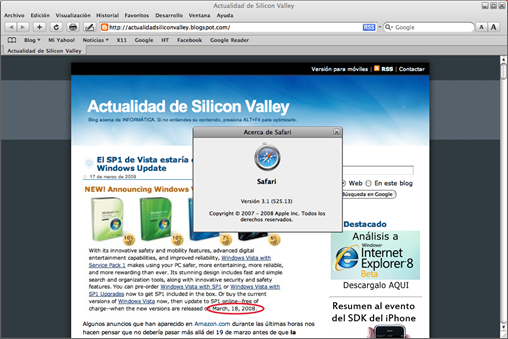 Safari 3.1