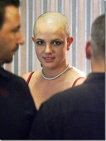 Britney Spears Bald Tattoo Head