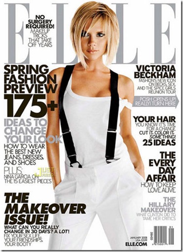 Victoria Beckham Covers Elle magazine January 2008