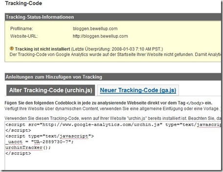 GoogleAnalyticsAlterNeuerTrackingCode