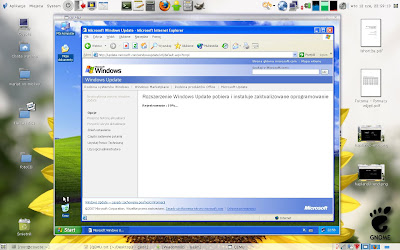 Windows XP HE SP1 on Qemu - Windows Update in progress