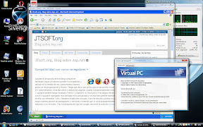 Virtual PC ejecutando Windows XP SP2 con Internet Explorer 6