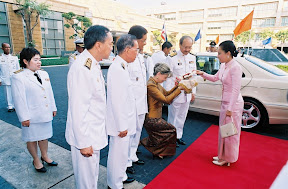  Arrival of HRH at Tipitaka Presentation, Foriegn Ministry in Bangkok, 2007