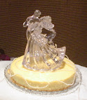 Cheesecake with wedding topper