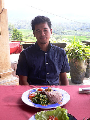 My driver for the day, lunch at Jatiluwih, view of rice terraces