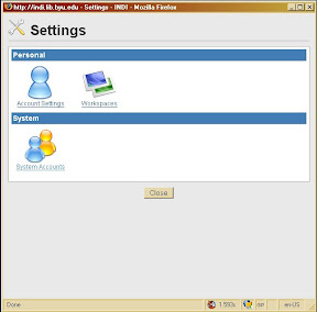 INDI administrative interface screenshot