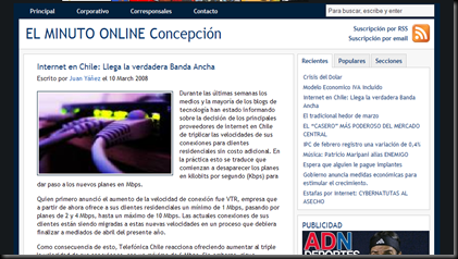 Diario El Minuto - Concepción - Chile Internet en Chile- Llega la verdadera Banda Ancha_1205699925477