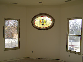 Drywall around victorian window