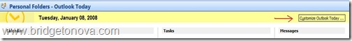 customize outlook today