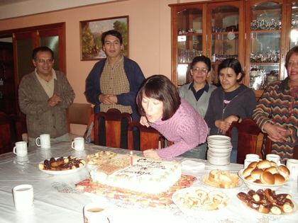 Blowing the candles