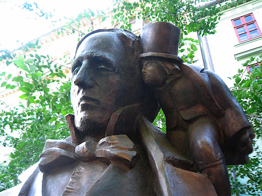 Statue of some famous children's author