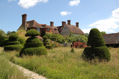 Topiary and rear of house